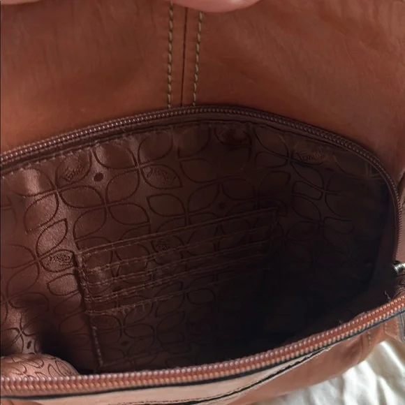 Fossil Brown Leather Crossbody Bag - Picture 3 of 8